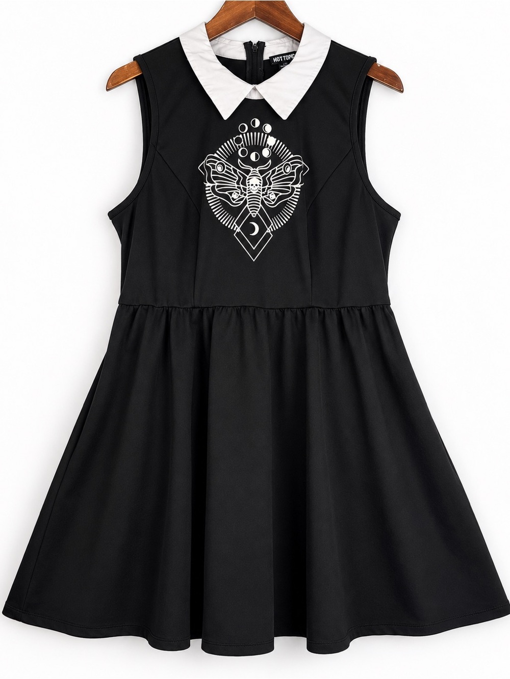 Hot Topic Death’s Head Moth Celestial Goth Skater Dress XL